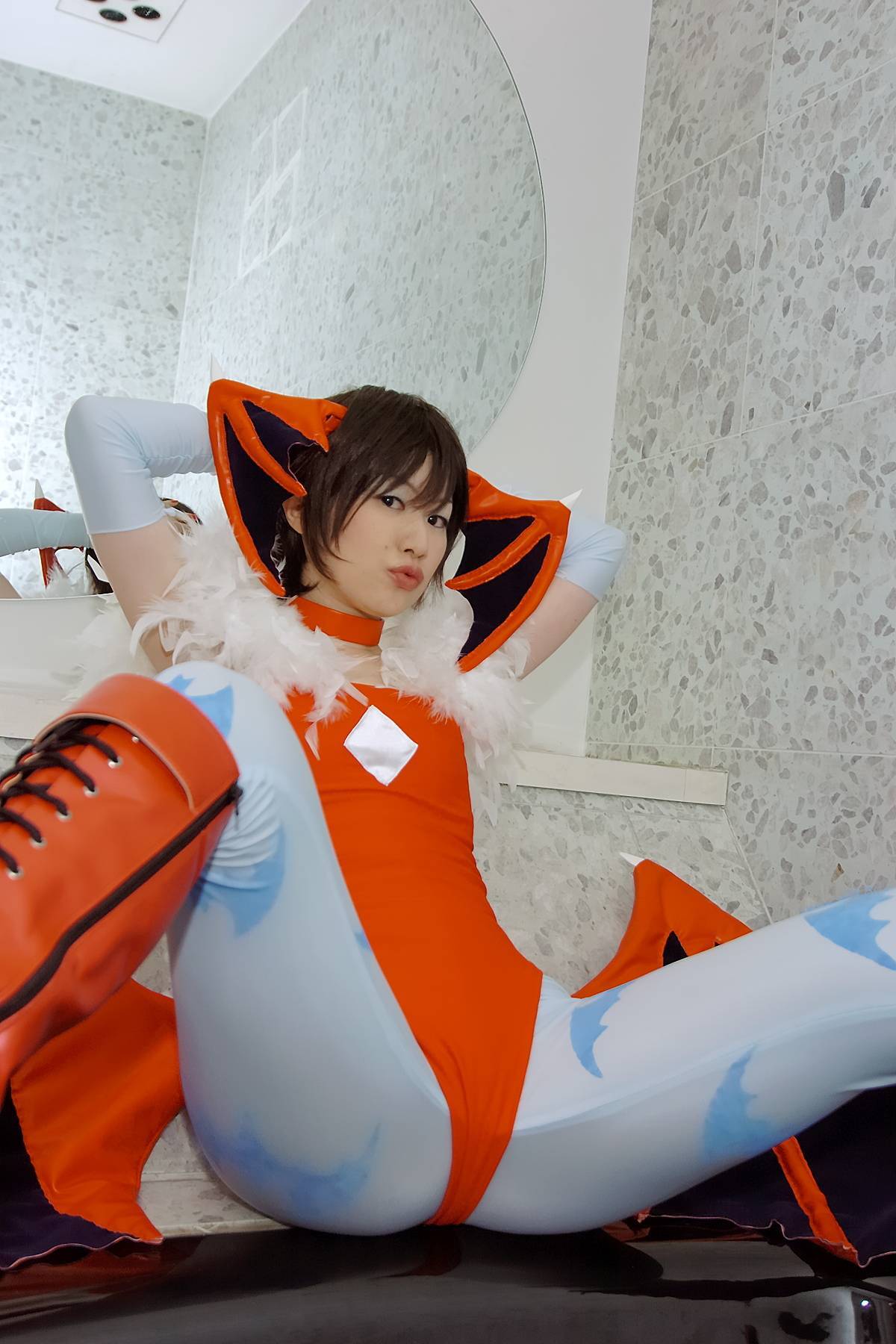 [Cosplay] 2013.04.08 Hot Lilith and Morrigan sexy Cosplay